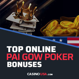 Image of the top online pai gow poker bonuses for US players