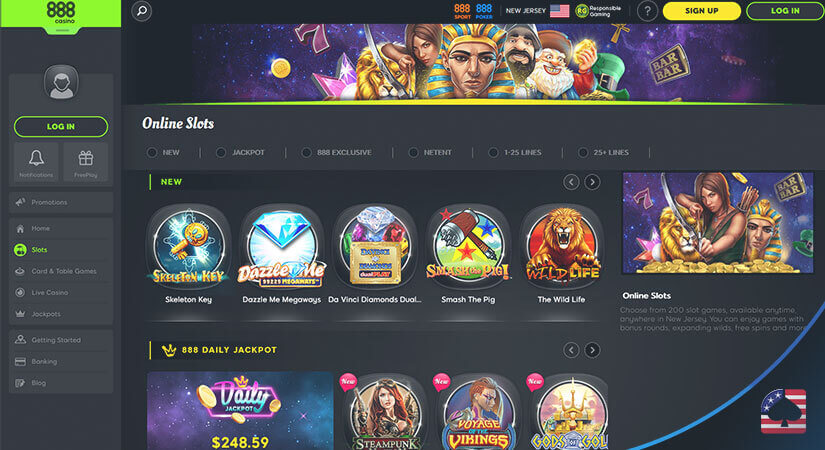 Image of New Slots Available at 888 Casino NJ
