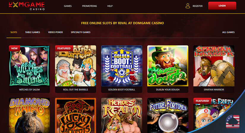 Image of Slot Games Available to Play at DomGame Casino