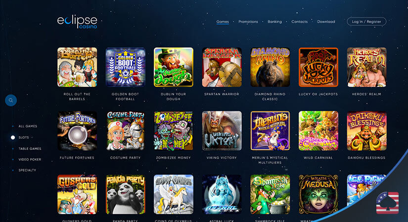 Image of Slot Games Available at Eclipse Online Casino