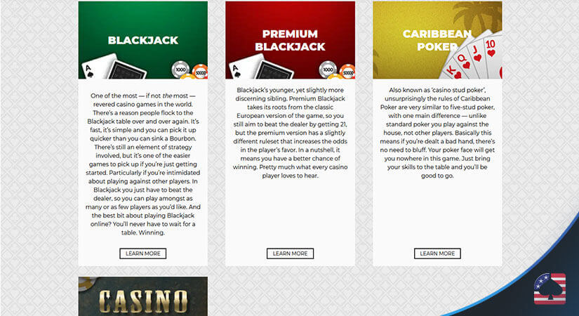 Image of Blackjack Games Available to Play on Global Poker