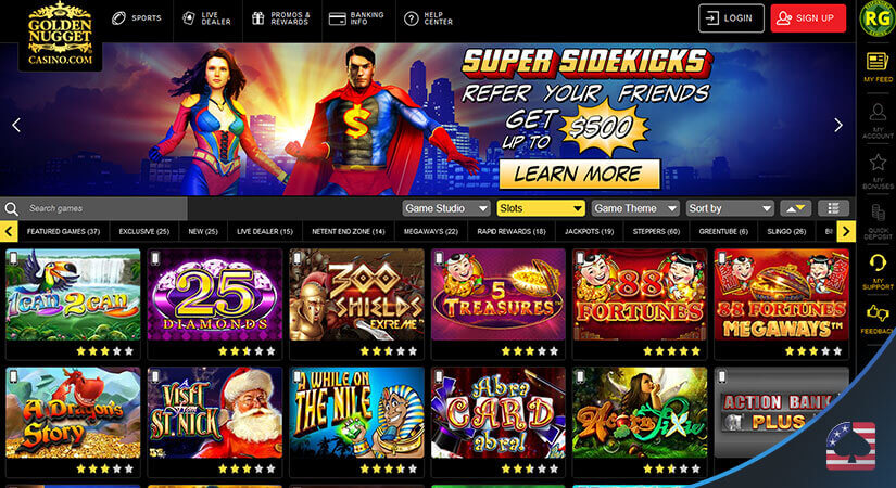 Image of Slot Games Available to Play on GoldenNuggetCasino.com