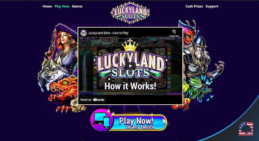 Luckyland Slots Casino Homepage 