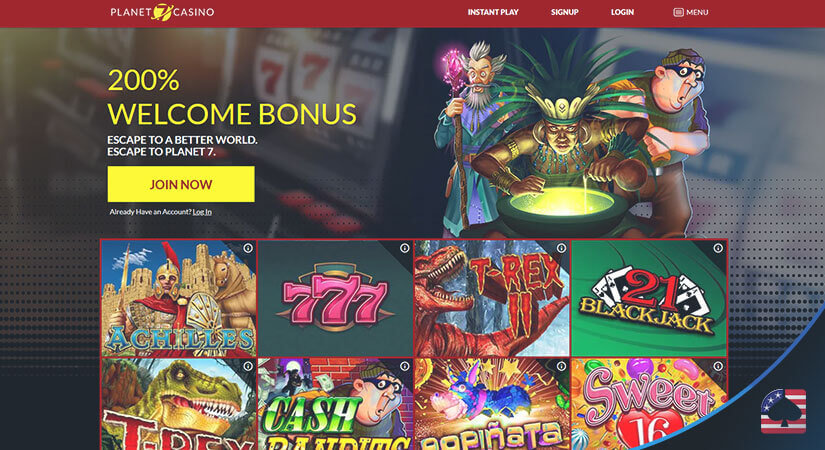 Image of Welcome Bonus and New Games Available at Planet 7 Casino