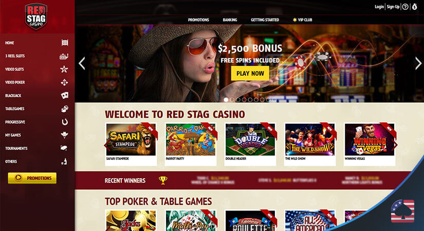 Red Stag Casino Homepage 