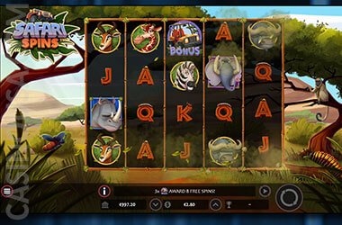 Gambar Safari Spins Slot Game oleh Nucleus Gaming