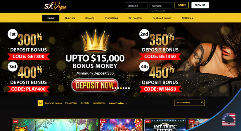SX Vegas Casino No Deposit Bonus Codes 2024