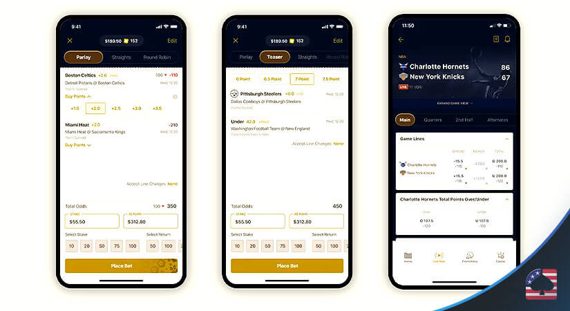 Image of Sport Bets and Odds on WynnBet Sportsbook Mobile App